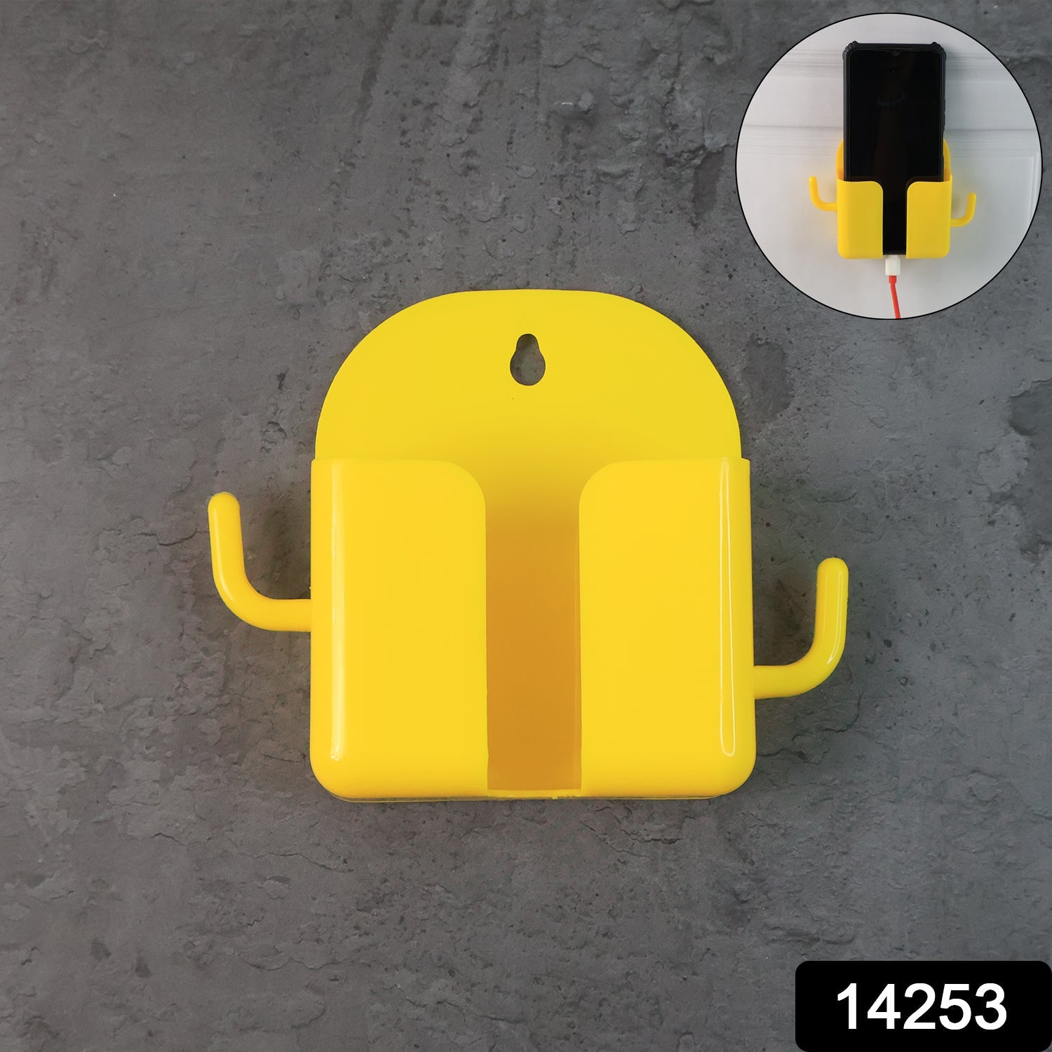 1 Pc Wallmount Mobile Stand With Hook for and stuffs purposes. (Mix Color / 1 Pc) 1 Pc Wallmount Mobile Stand With Hook for and stuffs purposes. (Mix Color / 1 Pc)